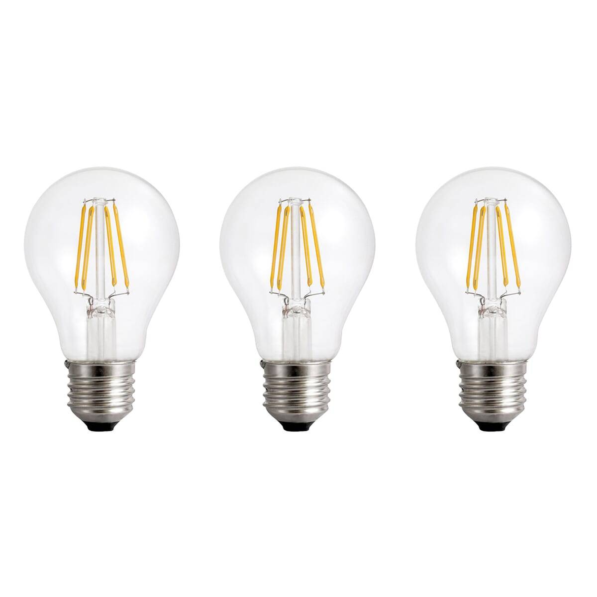 Spectrum LED Peerlamp A60 E27 Helder - 8.5W 1100lm 2700K - Warmwit - Vervangt 75W - 3 stuks