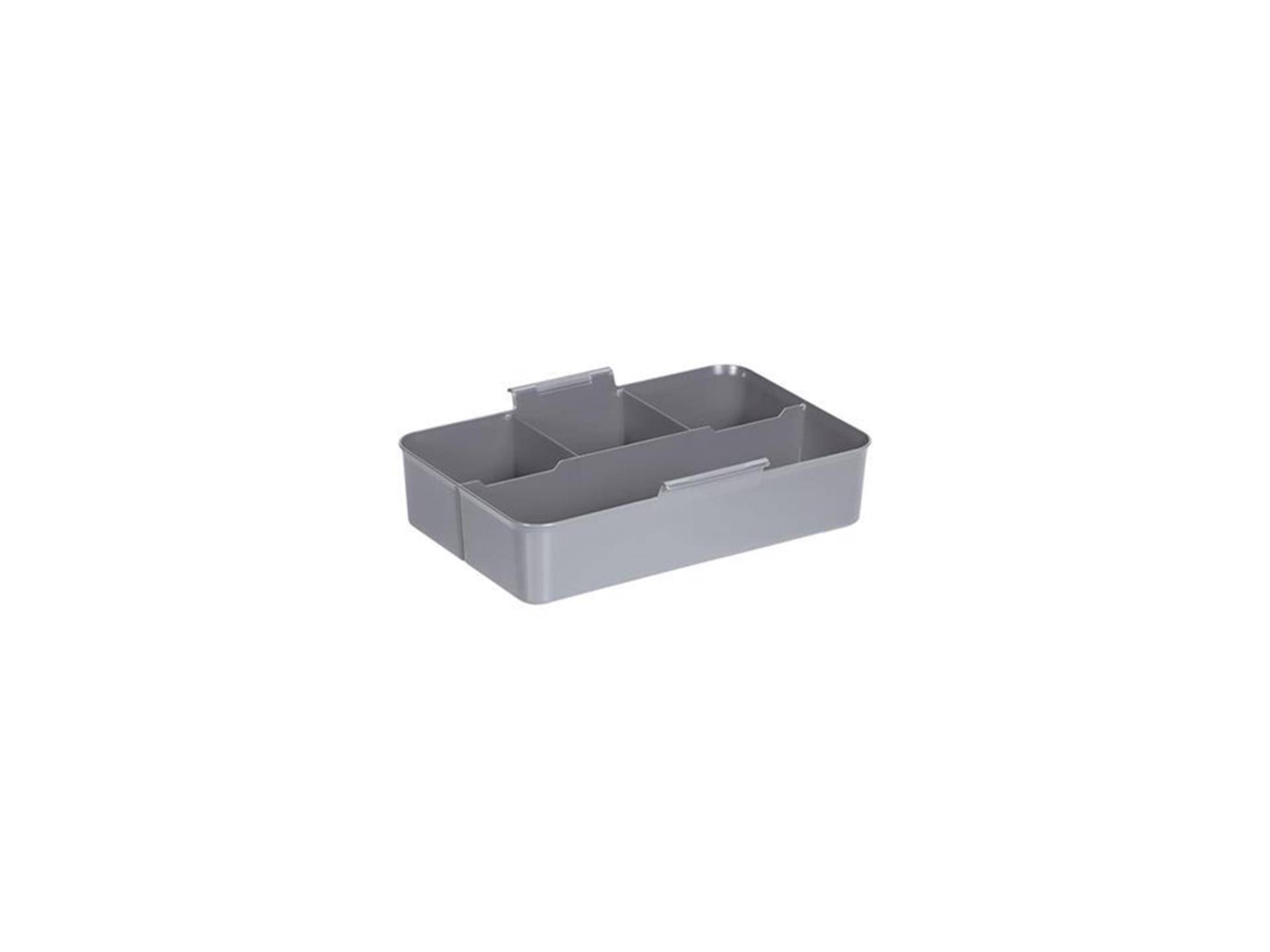 Sunware Q-Line Opbergbox met Inzet 6L Transparant/Grijs-2