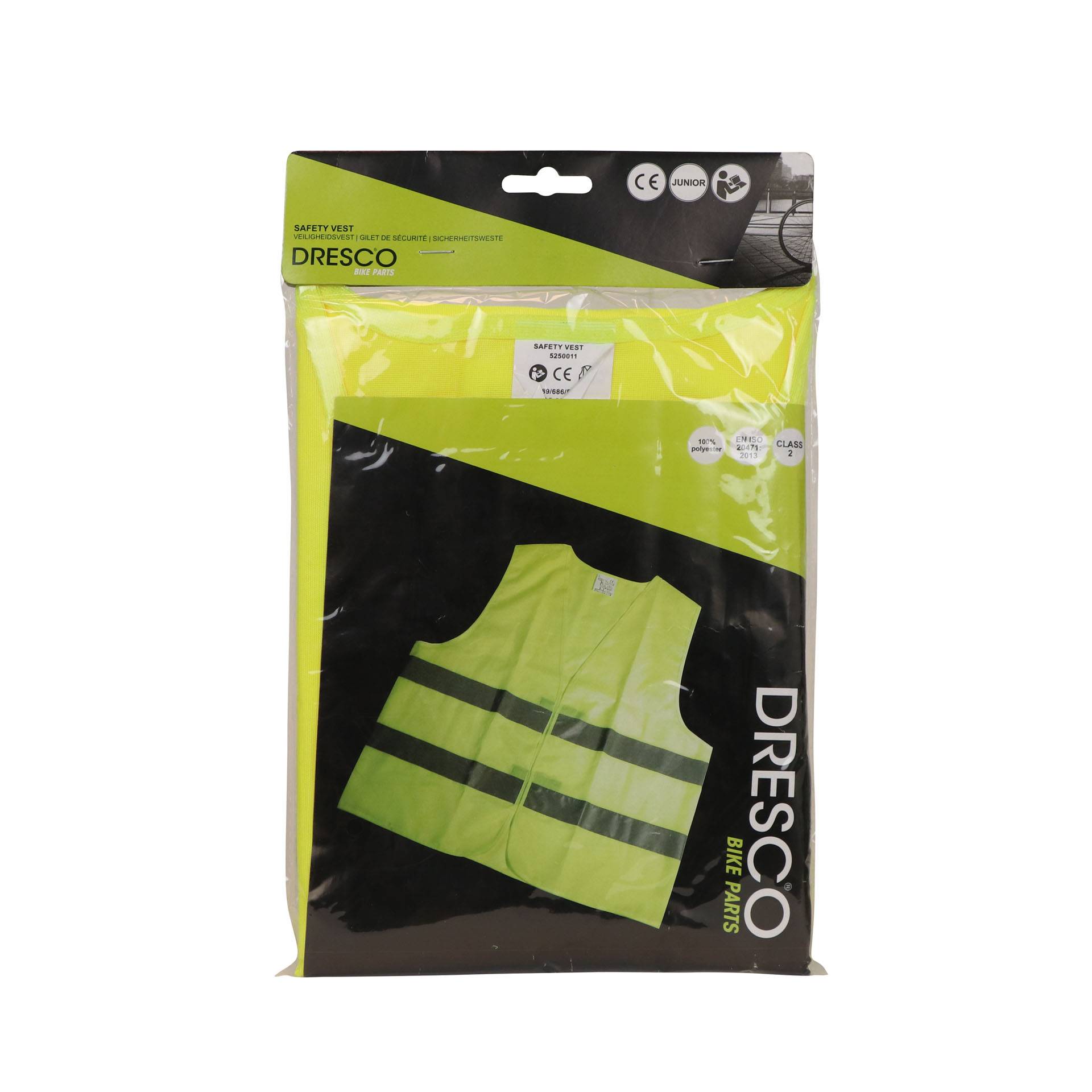 Dresco Veiligheidsvest Junior reflectie geel-3