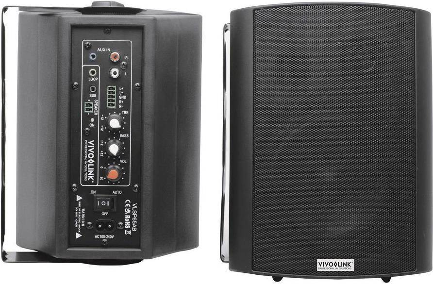 Vivolink Actieve Luidsprekerset, Zwart (VLSP65AB)-0