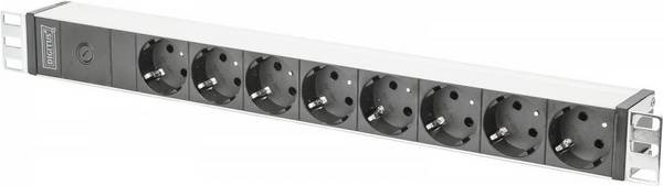 DIGITUS DN-95410 Stekkerdoos 8 Uitgangen 2500W 1U Rack-Montage 48,3 cm