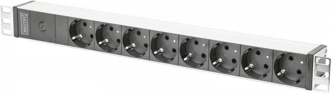 DIGITUS DN-95410 Stekkerdoos 8 Uitgangen 2500W 1U Rack-Montage 48,3 cm-0