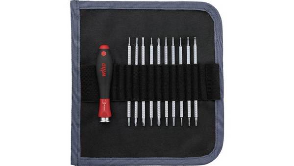Wiha Werkplaats Verwisselbare Mes Set, 11-delig - Sleuf, Phillips, Interne TORX, Interne Hex (27820) 11-piece