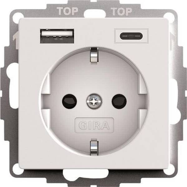 GIRA 245927 SCHUKO USB Voedingsadapter 2f Systeem 55,16A 250V, Safety Plus