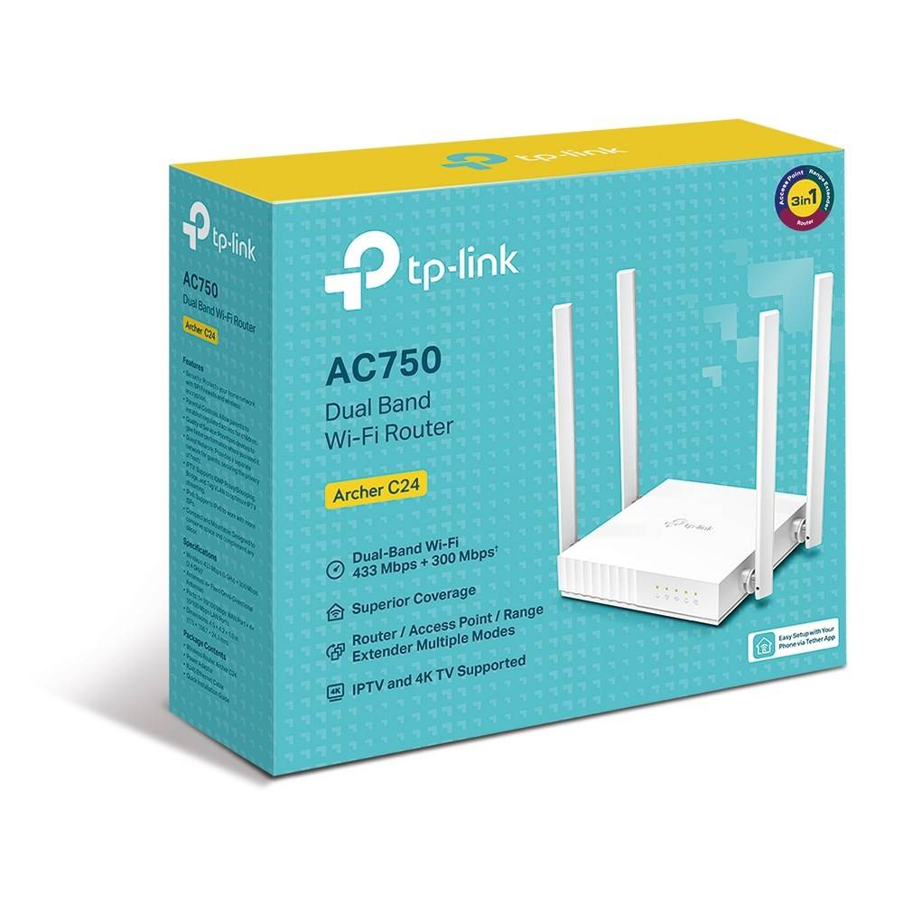 TP-LINK ARCHER C24 Draadloze Router Fast Ethernet Duo-band Wit-1