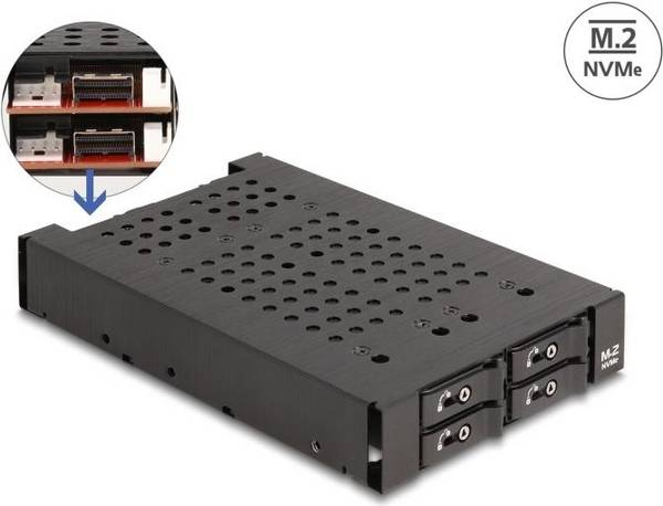 Delock 3.5" Verwijderbare Schijfbay voor 4x M.2 NVMe SSD's (47072) SFF-8654