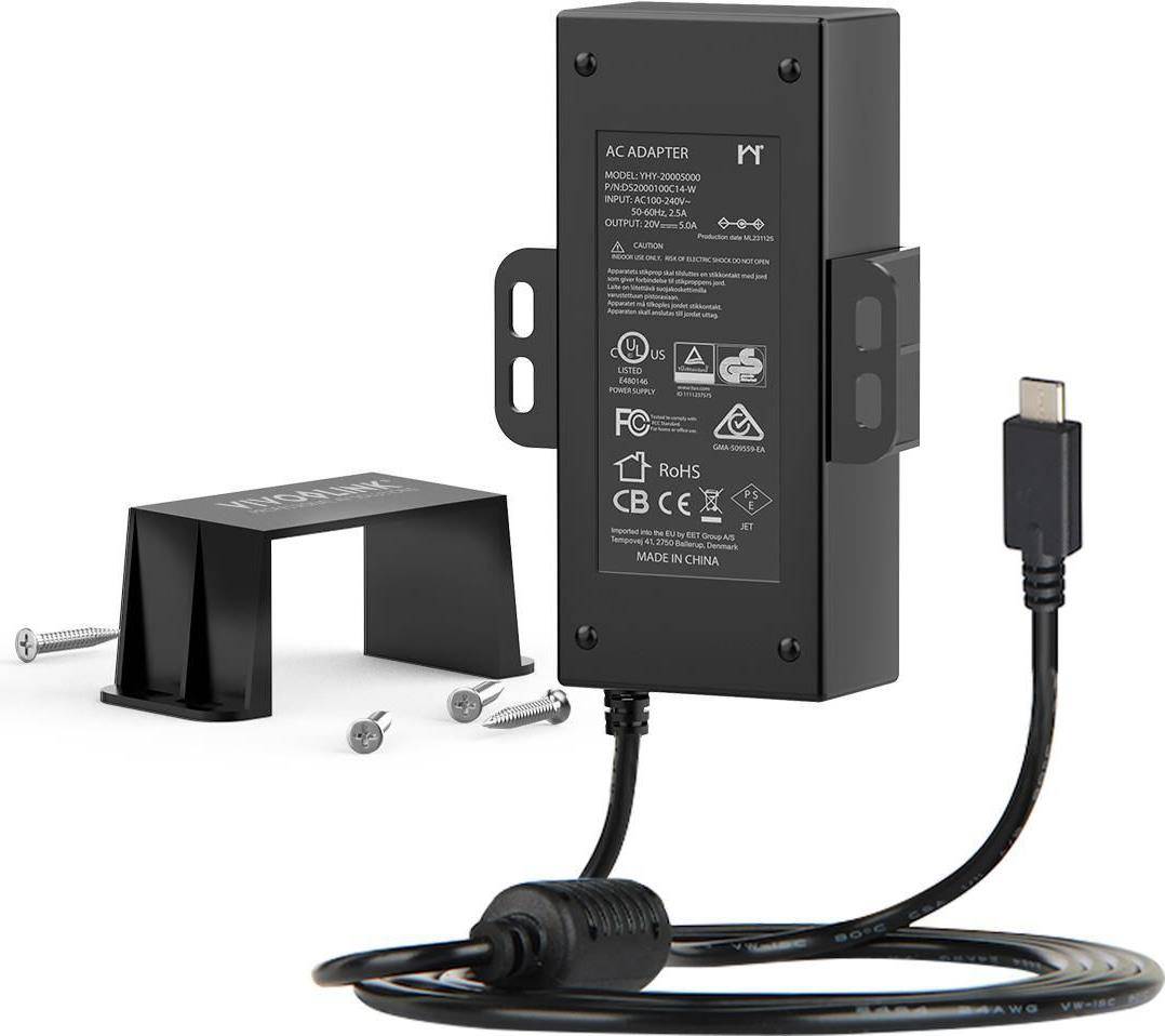 VivoLink 100W USB-C PD Lader incl. EU en UK Voedingskabel VLUSBCPWR100-0