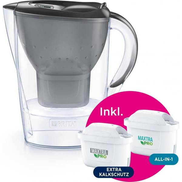 BRITA Waterfilterkan + MAXTRA + Kalkfilter Marella Grafiet + MAX+ (1057512)