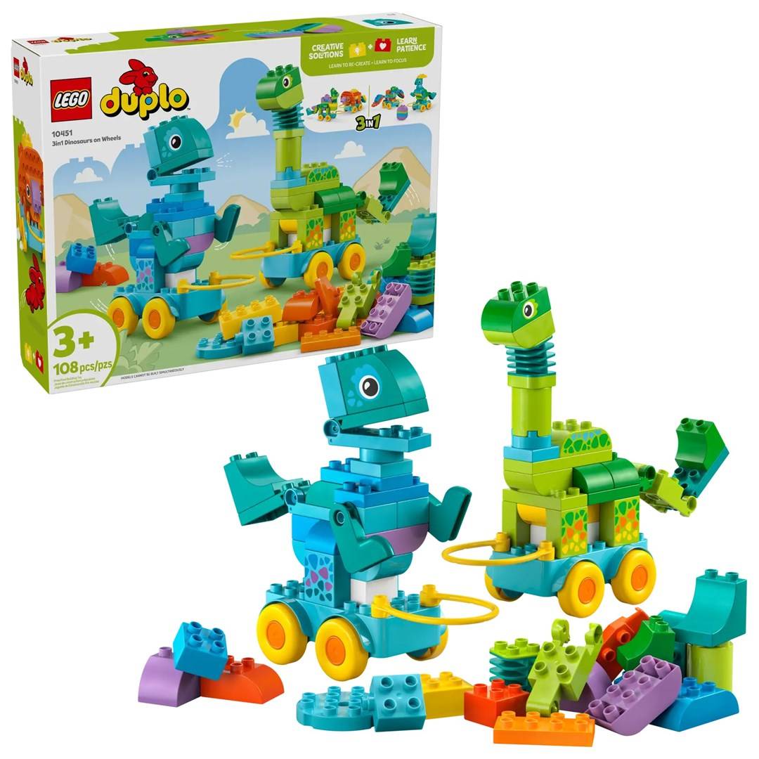 LEGO DUPLO 10451 3-in-1 Dinosaurus op Wielen (10451)-0