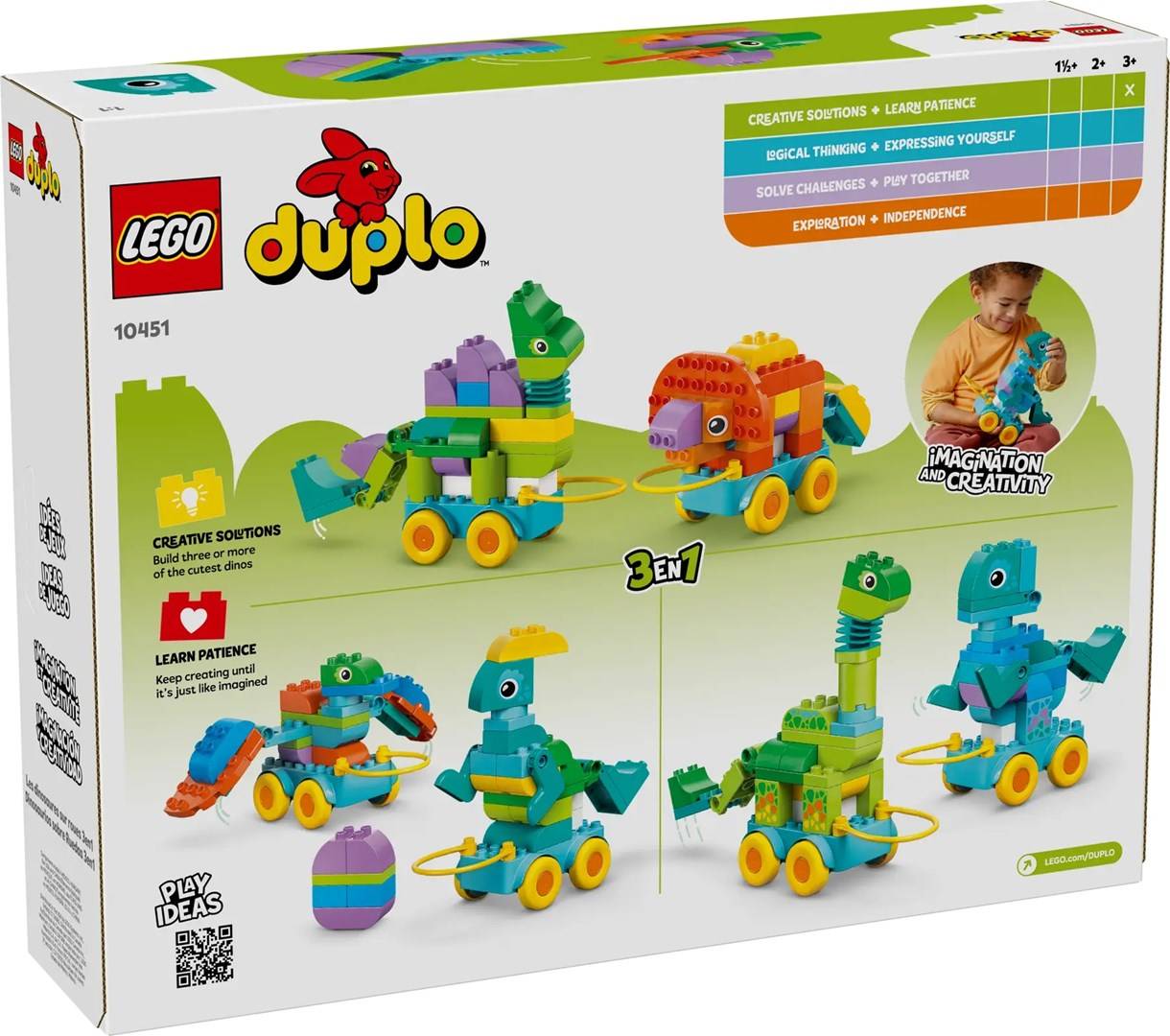 LEGO DUPLO 10451 3-in-1 Dinosaurus op Wielen (10451)-1