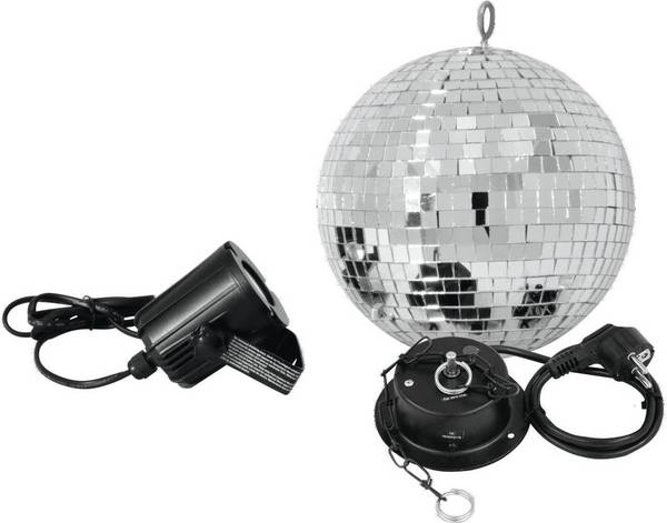 Eurolite Spiegelbal Set, 200 mm met LED Spot Disco Bal (50101856)