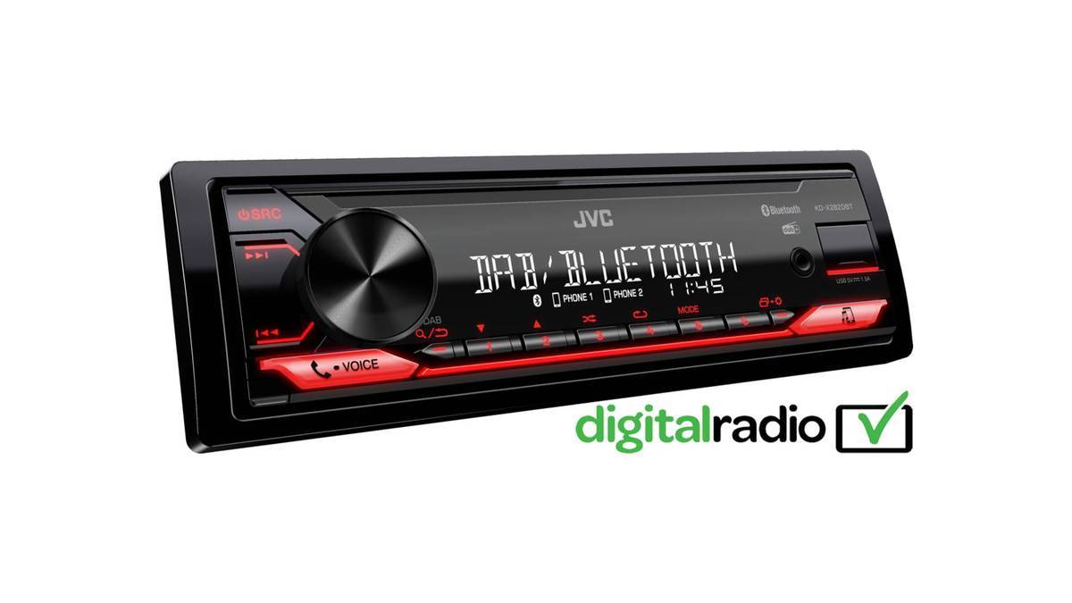 JVC KD-X282DBT Autoradio - Rood - inclusief DAB antenne-0