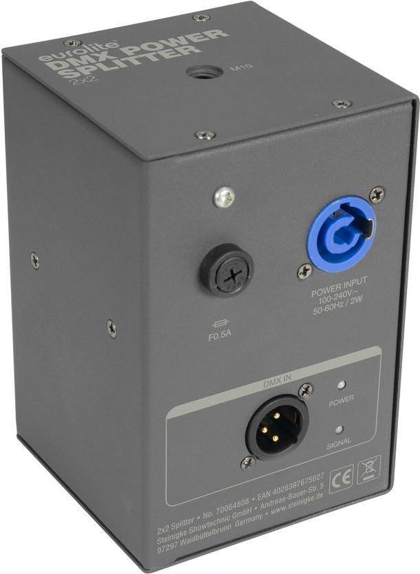 Eurolite DMX Power Splitter 2x2 voor DMX512 Systemen-0