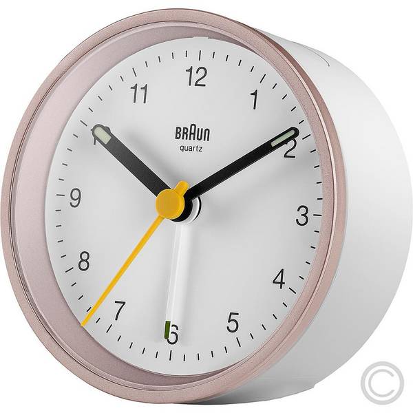 Braun BC12PW Quartz Alarmklok Roze/Wit Analoog Batterij (67103)