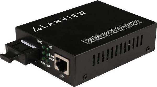 Lanview 10/100/1000Base-T RJ45 naar 1000Base-X SC Ongestuurde Mediaconverter