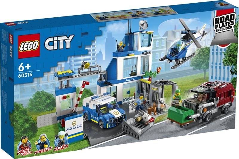 LEGO City 60316 Politiebureau Bouwset - 668 Stukken-0