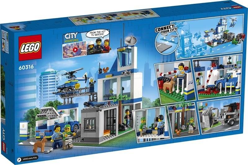 LEGO City 60316 Politiebureau Bouwset - 668 Stukken-1