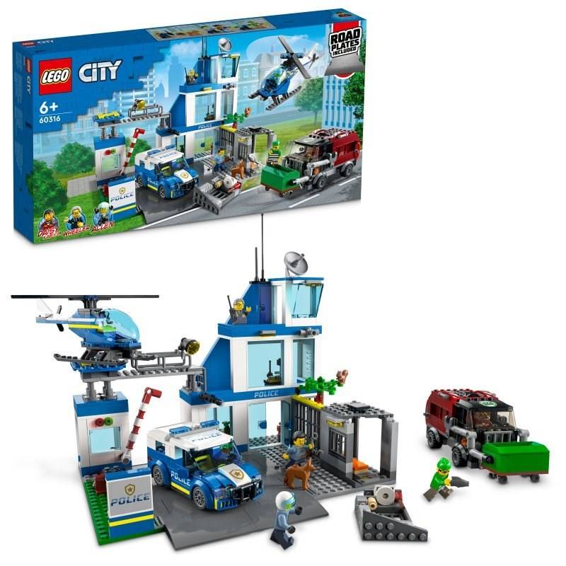 LEGO City 60316 Politiebureau Bouwset - 668 Stukken-2