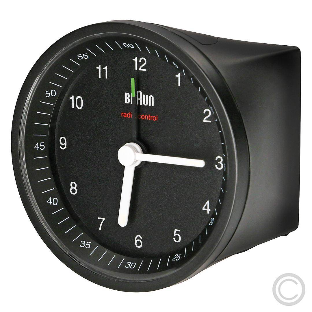 Braun BC07B-DCF - Radiogestuurde Wekker - Zwart - Quartz - Analoog - Geel - Batterij-0