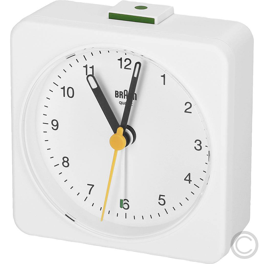 Braun BC03W Quartz Alarmklok Rechthoek Wit Analoog (67083)-0