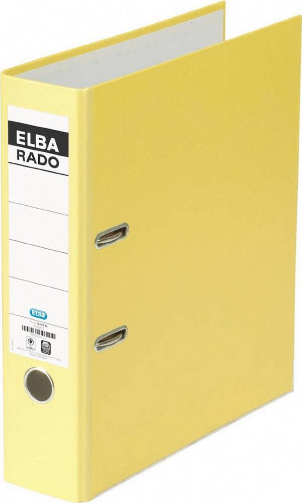 ELBA Rado Brillant Binder, 80 mm Rugbreedte, Geel, DIN A4, Acrylafwerking (10417 GB)