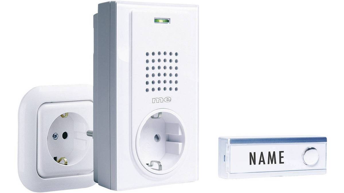 FG-2.2 Draadloze Deurbel Compleet Set met Naamplaat-0