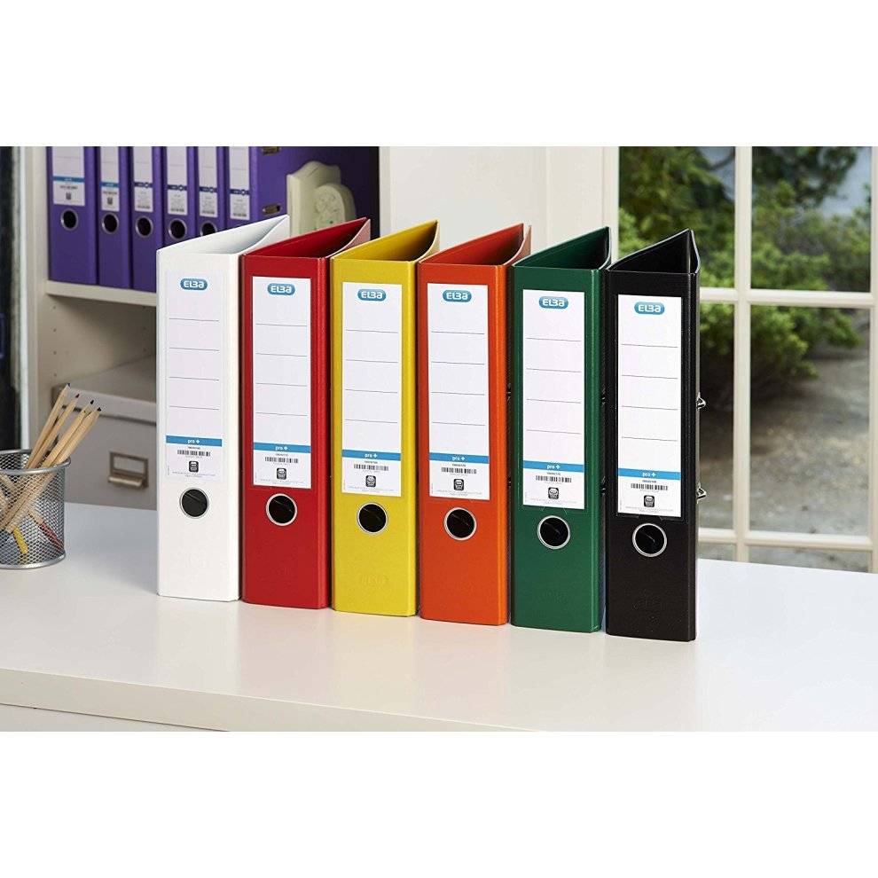 ELBA rado star binder 80 mm rugbreedte grijs DIN A4 PP binnenkant doorzichtige pocket vervangbaar insert (10468 GR)-3