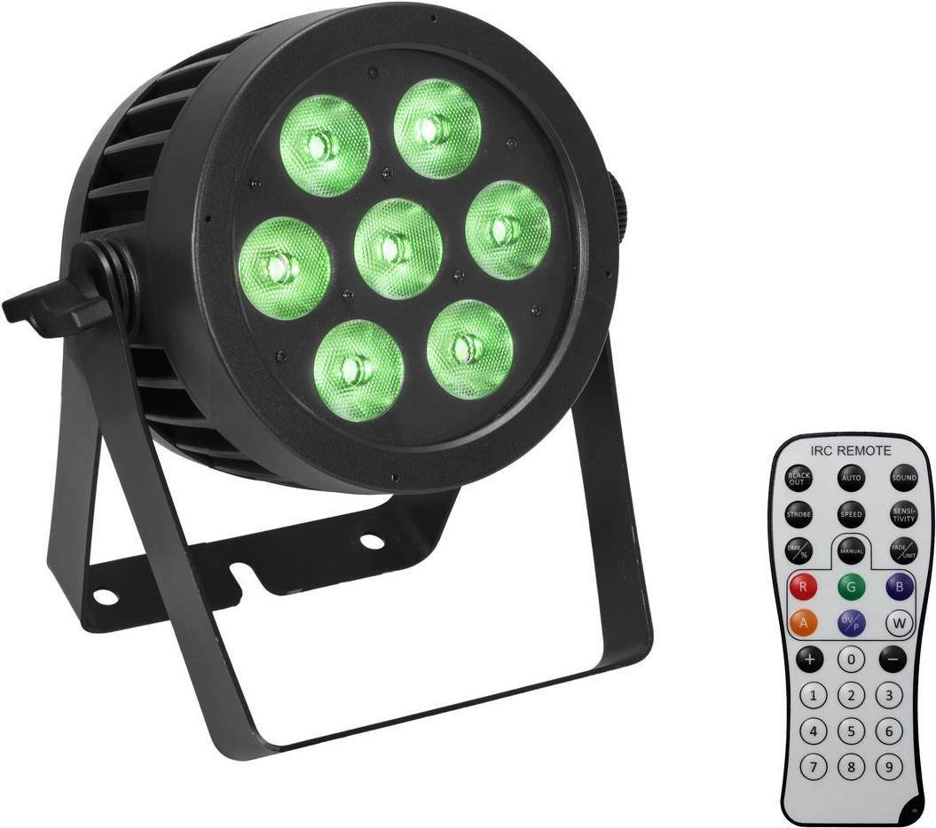 EUROLITE LED IP PAR 7 x 9W SCL Spotlicht RGBW UV Buiten-0