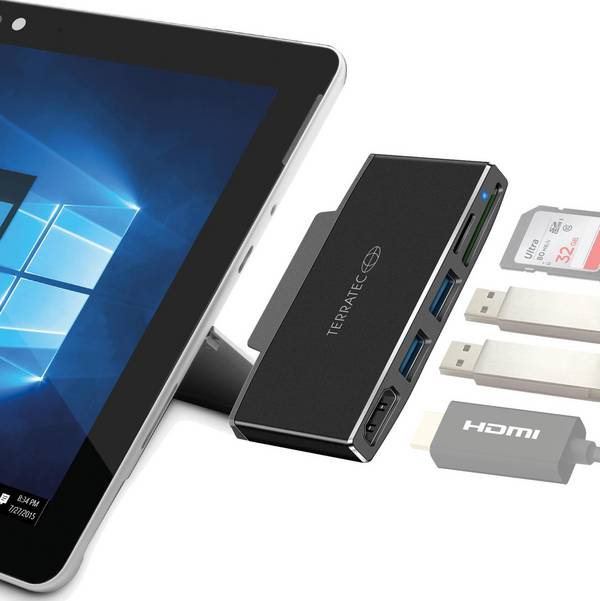 Terratec CONNECT Go1 - Zwart - MMC - MicroSD - SD - 5 Gbit/s - 4K Ultra HD (310535)