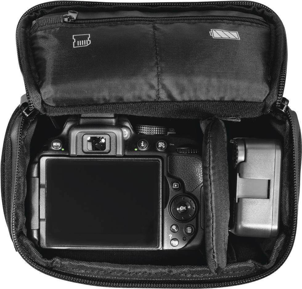 Hama "Matera" 110 Camera Draagtas - Gerecycled Polyester - Zwart - 00121337-0