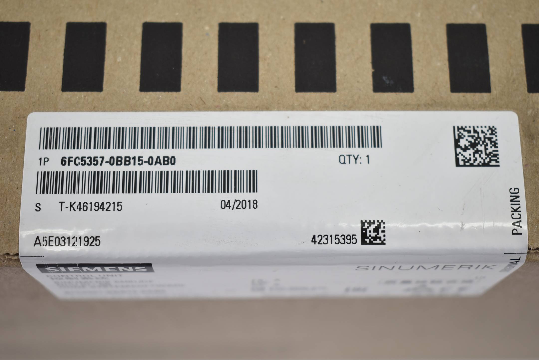 Siemens Dig.Industr. Ncu 571.5B 6FC5357-0BB15-0AB-1