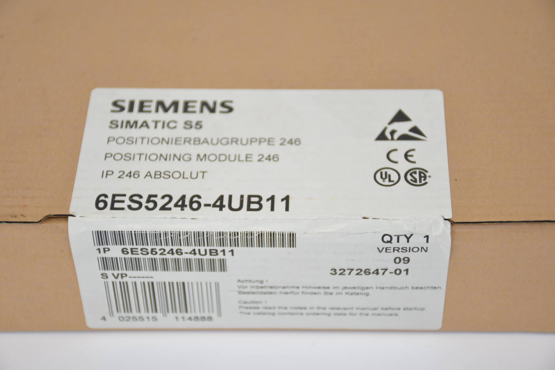 SIMATIC S5, IP 246 POSITIONERINGSMODULE VOOR REGELBARE AANDRIJVINGEN ABSOLUUT (DIGITAAL)-1