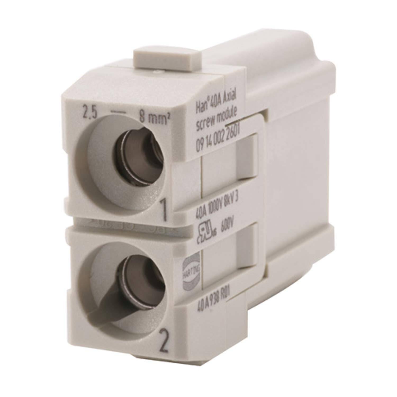 Bekroonde afbeelding voor Han 40A axial module, male 2,5-8mm²