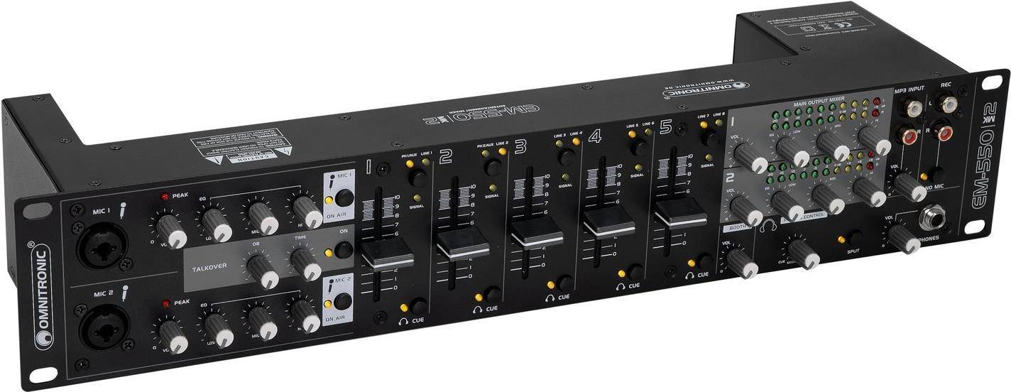 OMNITRONIC EM-550B MK2 Entertainment Mixer voor Studio- en Live-toepassingen-0