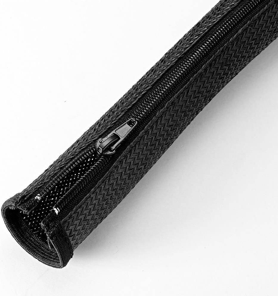 Vivolink PROZIPSLEEVE1248 Kabelsleeve, Zwart, Polyester, 1,2 cm Diameter, 4800 mm Lengte-0