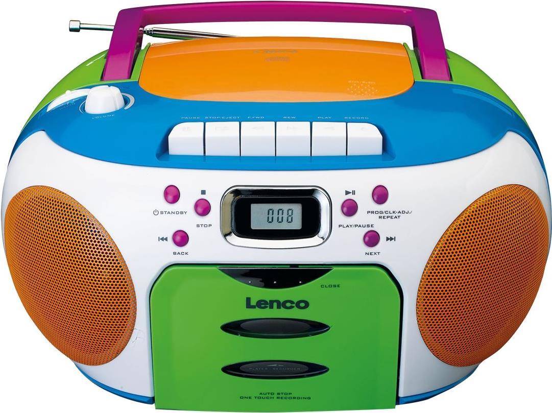 Lenco SCD-971 Ghettoblaster 2,4 Watt Multicolor-0