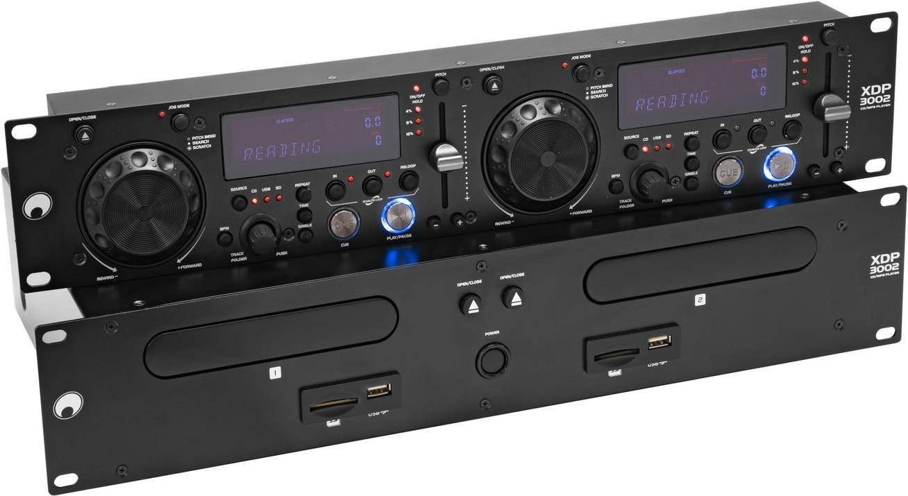 Omnitronic XDP-3002 DJ Dual CD MP3 Speler - 2U Rackmontage (11046051)-0