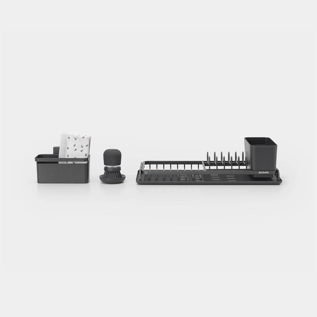 Brabantia Afwasdroger Set - Vrijstaande Afwasdroger - Zwart - Model 660184-0