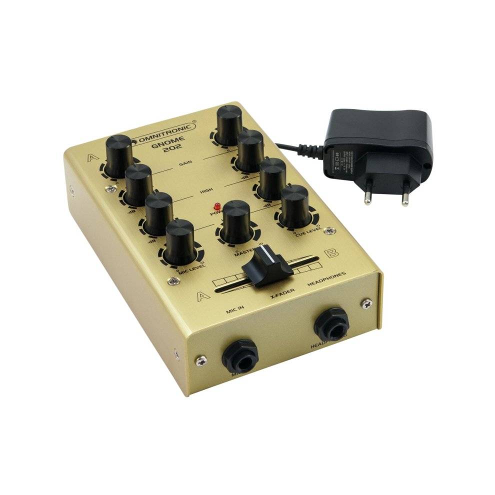 Omnitronic GNOME-202 2-Kanalen Versterker 20 - 20000 Hz Goud (10006882)-1