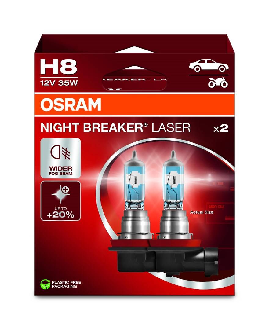 H8 12V 35W PGJ19-1 Night Breaker Laser Lamp-0