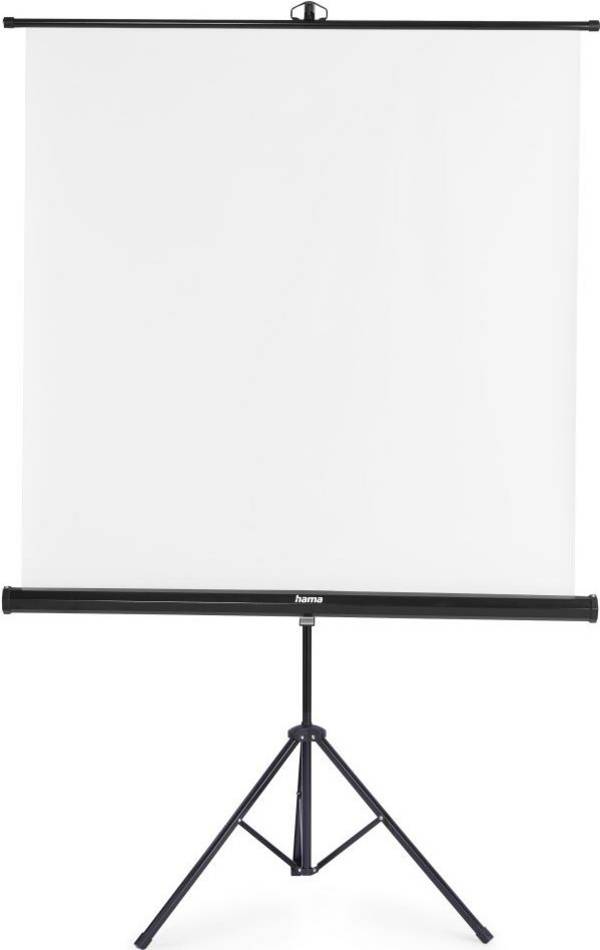 Hama Projectiescherm met Statief - 125 x 125 cm - 2-in-1 Mobiele Set - Wit - 00021575