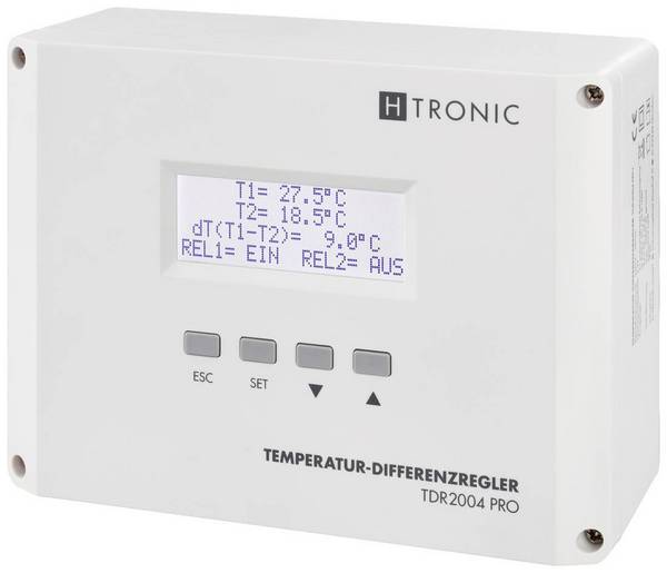 H-Tronic TDR 2004 PRO - Differentiële Temperatuurregelaar -99...+850 °C (1114770)