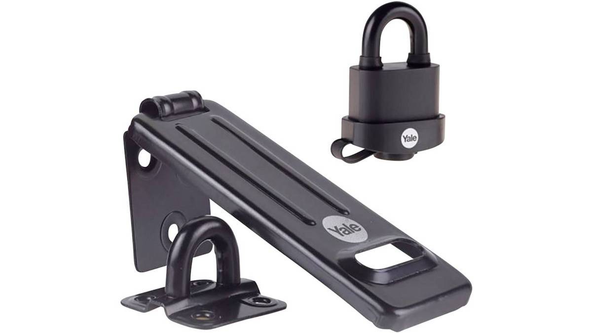YALE Hasp met Hangslot 160 mm Sleutelslot (Y220B/51/118/HSP)-0