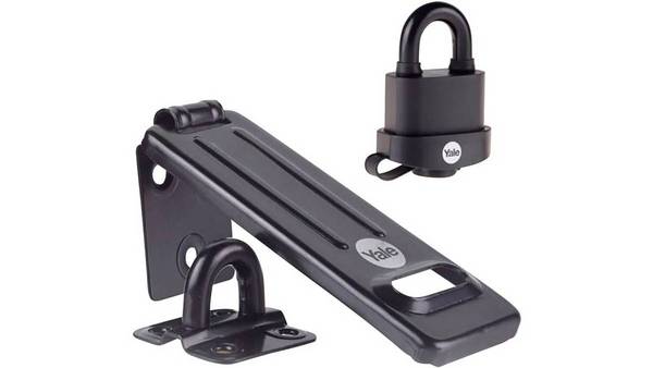 YALE Hasp met Hangslot 160 mm Sleutelslot (Y220B/51/118/HSP)