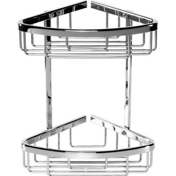 Tesa Aluxx Bathroom Corner Shelf 40205 chrome incl. adhesive mnt.