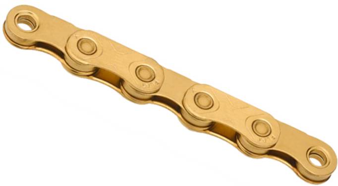 Ketting 12 speed KMC X Flat TiN Gold x 126L Waxed-0