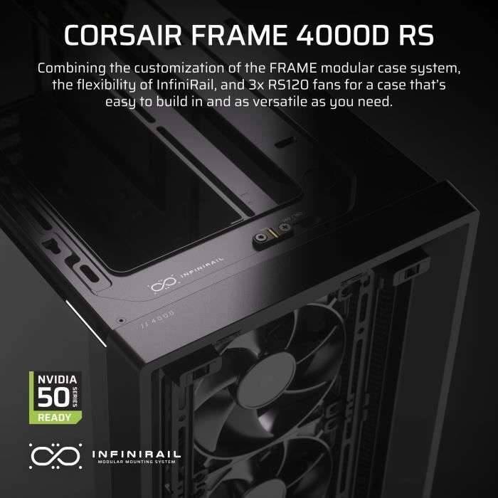PC-behuizing - CORSAIR - FRAME 4000D RS - Mid-Tower - Zwart - CC-9011312-WW-1