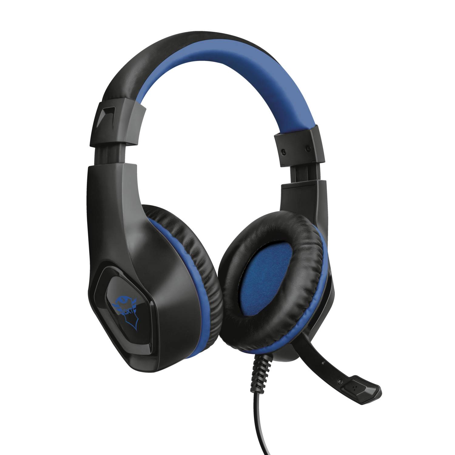 Trust GXT404B Rana Over Ear headset Kabel Stereo Zwart, Blauw Ruisonderdrukking (microfoon) Volumeregeling, Microfoon ui-7