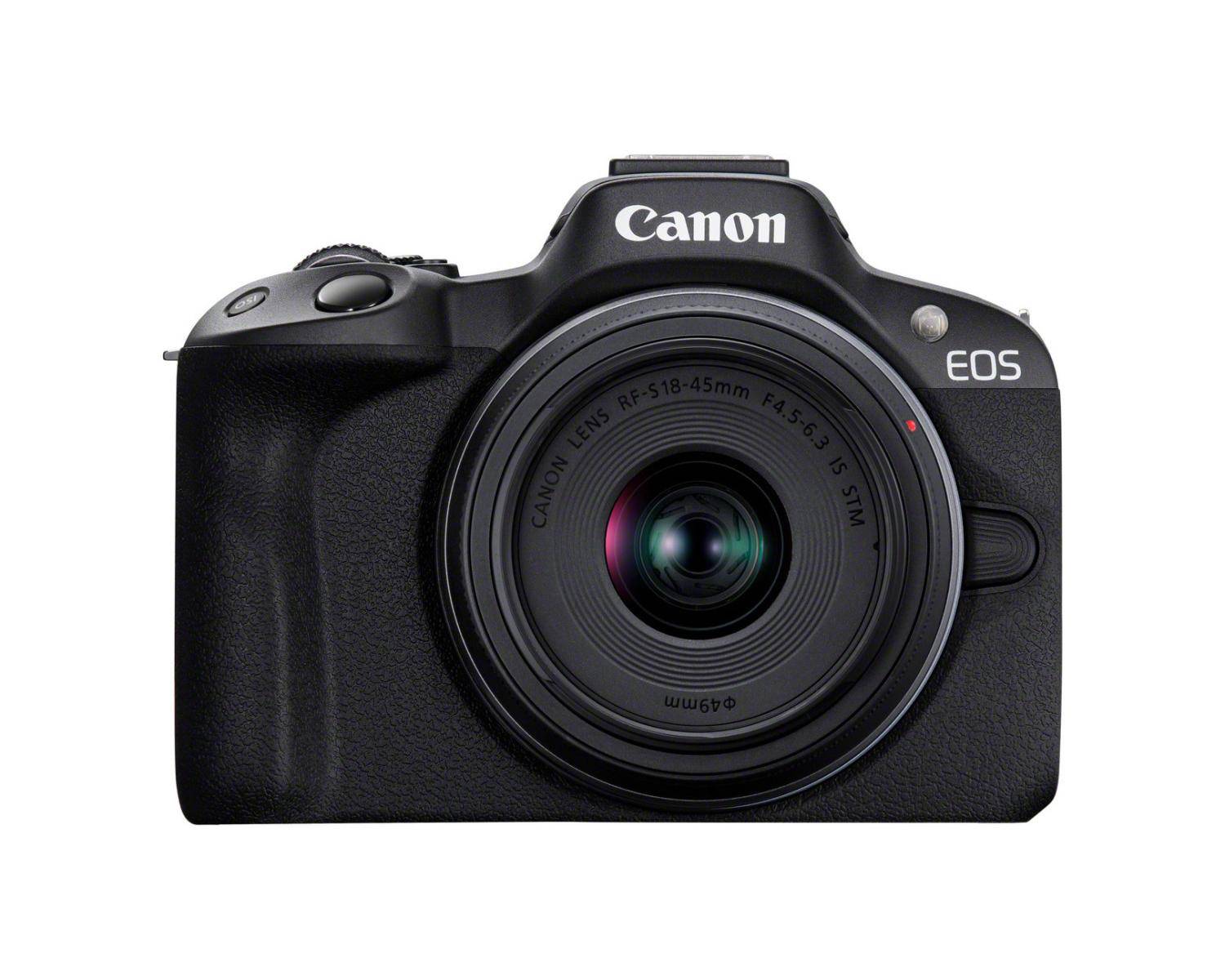 Canon EOS R50, zwart + RF-S 18-45mm f/4.5-6.3 IS STM kitlens, 24,2 MP CMOS 6000 x 4000 pixels-3