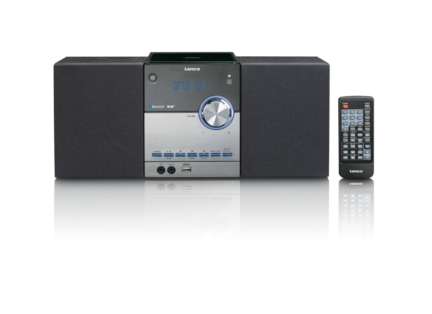 LENCO MC-150 - Stereo set met DAB+ FM CD en Bluetooth® en USB player - Zwart-3